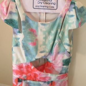 FINAL SALE Water colored cut out dress